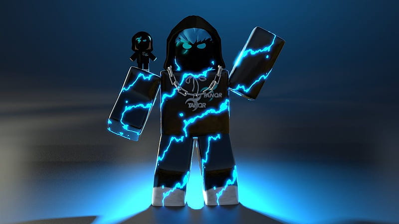 Roblox Characters On Buildings In Blue Background HD Games