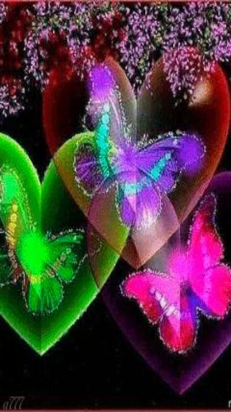 beautiful hearts, bonito, corazones, HD phone wallpaper