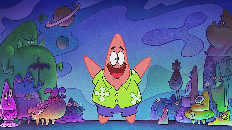 The Patrick Star Show Customizable Zoom Background, Patrick Star Face, HD wallpaper