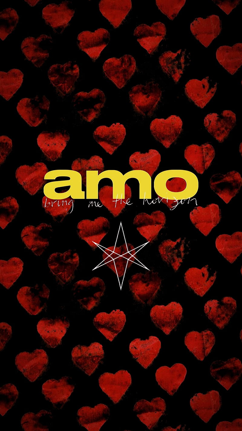 Bring Me The Horizon, album, amo, band, corazones, logo, love, metal core, HD phone wallpaper