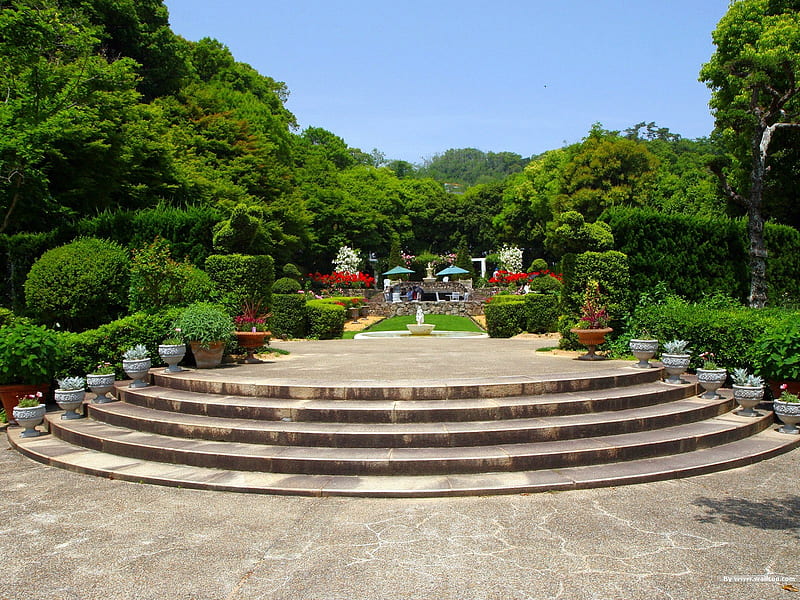 Park landscape- Japanese garden art landscape, HD wallpaper