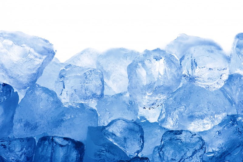 Ice Cubes, ice, cubes, frozen, blue, HD wallpaper