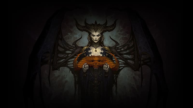 Diablo, Horns, Demon, Video Game, Diablo Iv, Lilith (Diablo), HD wallpaper