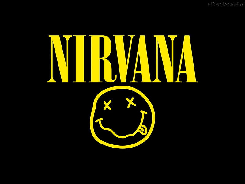 Nirvana, kurtc cobain, smells like teen spirit, nirvana logo, HD wallpaper