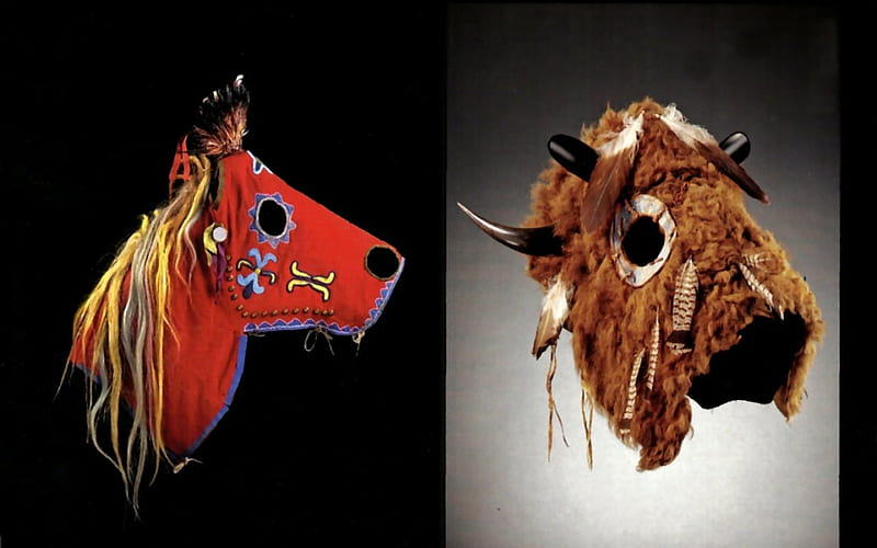 Native American Horse Masks 1 USA, Washington, Lakota, Idaho, South Dakota, abstract, North Dakota, graphy, Nez Perce, wide screen, Native American, HD wallpaper