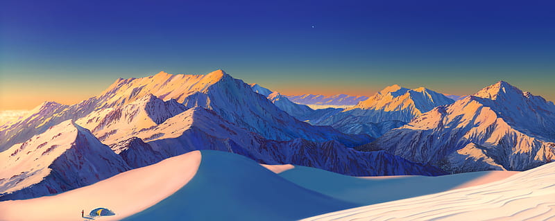 Snowy Mountains, HD wallpaper