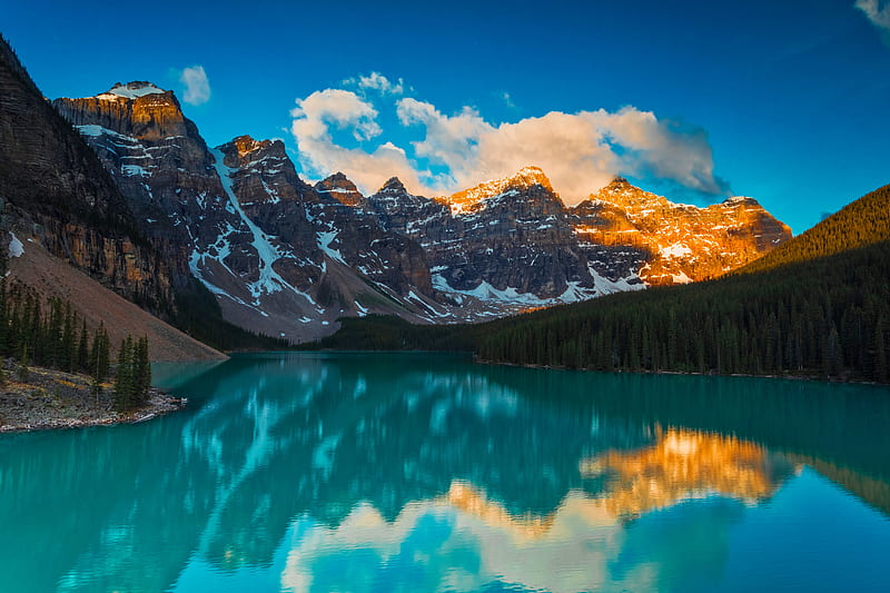 banff national park, canada, moraine lake, reflection, scenery, Landscape, HD wallpaper