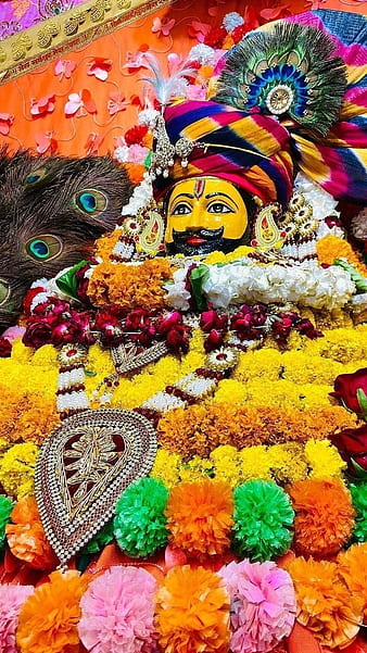 Khatu Wale Shyam Ji Ke, colour full flower, baba, lord, god, HD phone  wallpaper | Peakpx