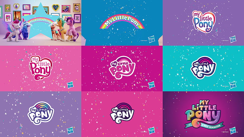 My Little Pony, Logo , Sunny Starscout , Hitch Trailblazer , Izzy Moonbow , Pipp Petals , Zipp Storm , Pinkie Pie , Rarity (My Little Pony) , Rainbow Dash , Twilight Sparkle , Fluttershy (My Little Pony), HD wallpaper