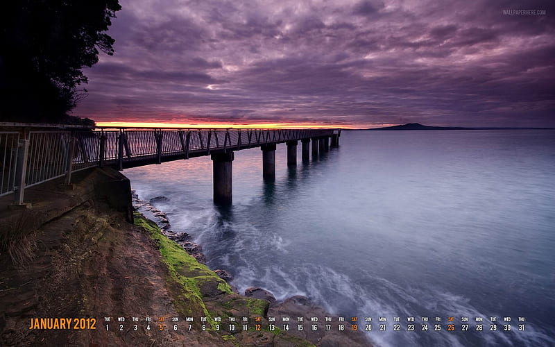 Dawn of the Pier-May 2012 calendar, HD wallpaper