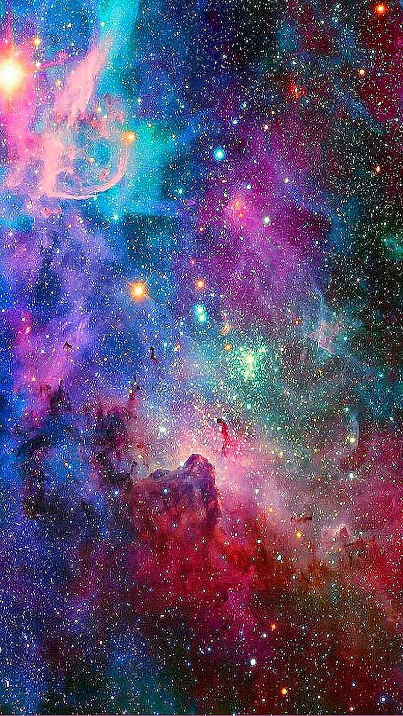 Girly galaxy, outerspace, pink, purple, HD phone wallpaper