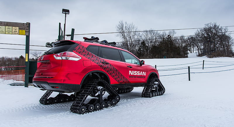 2016 Nissan Rogue Winter Warrior Concept on Tracks in Snow , car, HD wallpaper