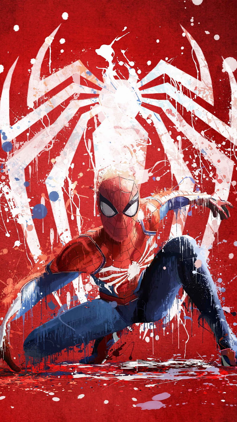 Spiderman, spiderman ps4, ps4, marvel, avenger, game, art, tom holland, spider, man, HD phone wallpaper