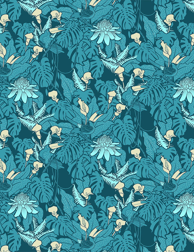 calla, leaves, flowers, pattern, patterns, HD phone wallpaper