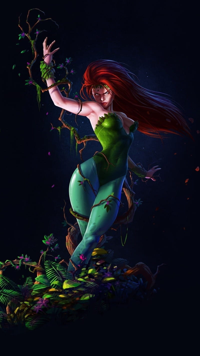 Poison Ivy, batman comics, dc comics, poison ivy comics, HD phone wallpaper