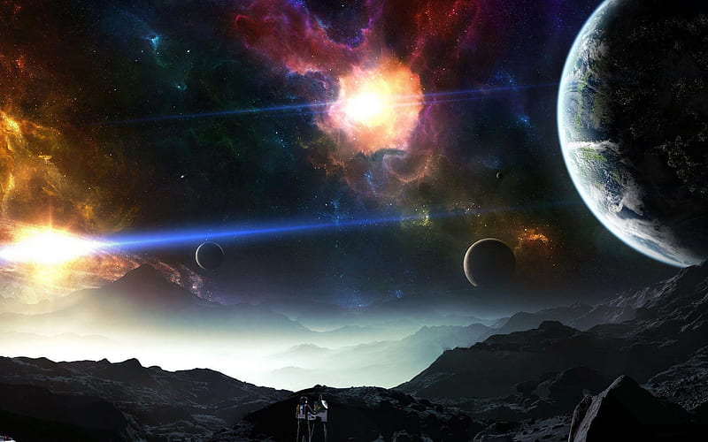 painting space-Universe graphy, HD wallpaper