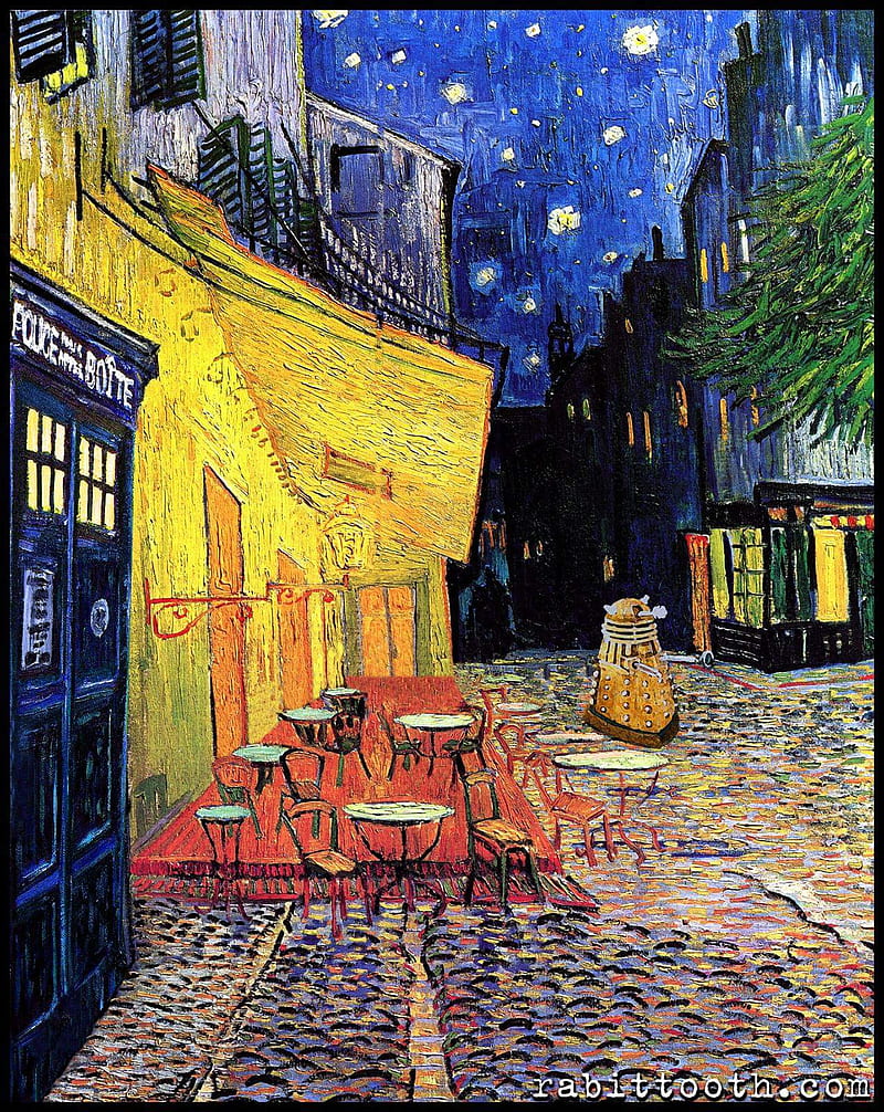 Doctor Who Van Gogh, doctor who, paintings, tardis, van, HD phone wallpaper