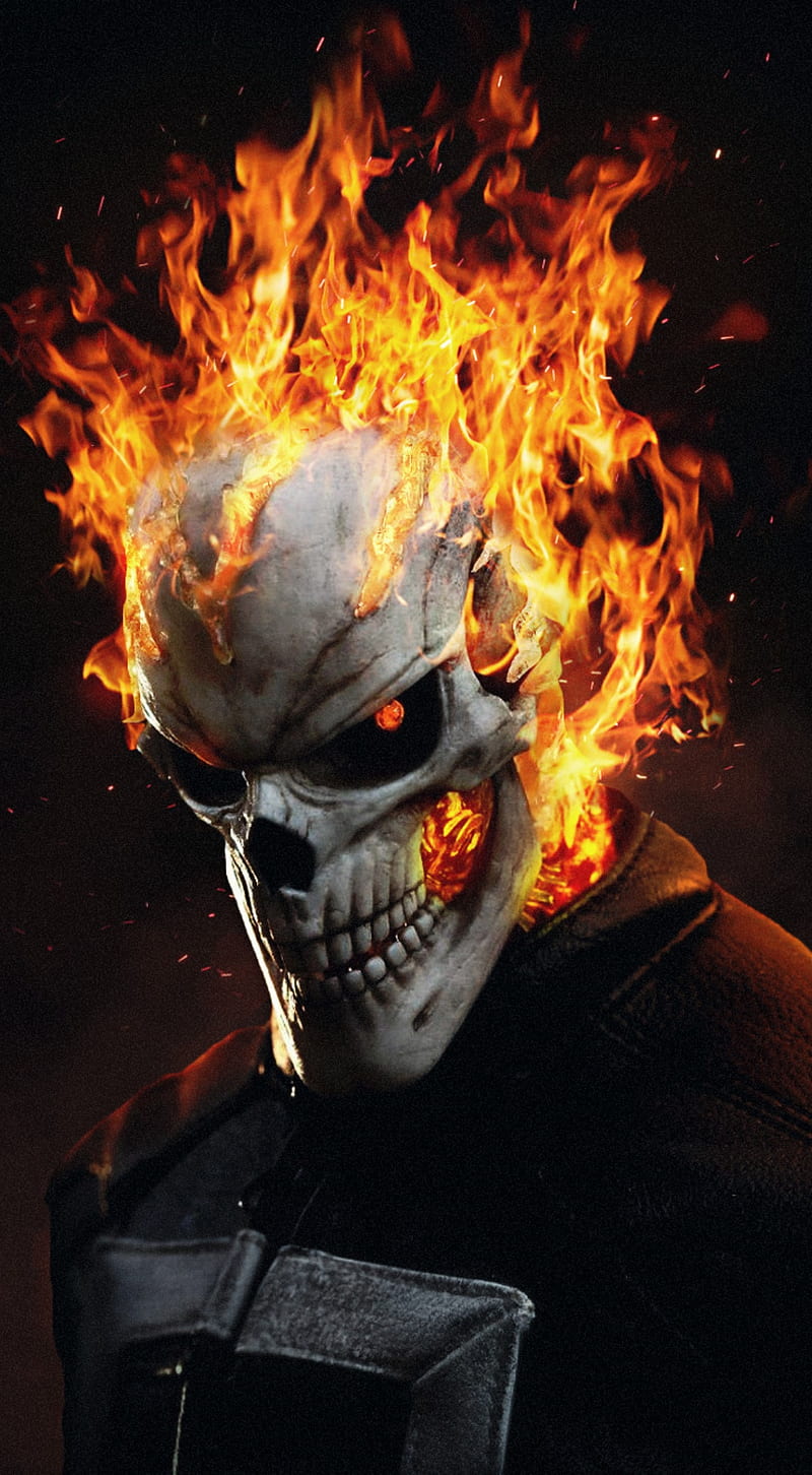 Ghost Rider, scary, skull, HD phone wallpaper | Peakpx
