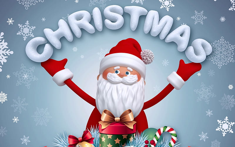 Christmas, Santa Claus, xmas, Happy New Year, christmas decorations, Merry Christmas, HD wallpaper
