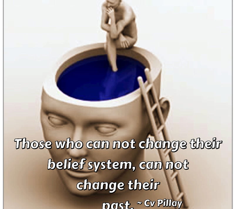 Belief Quote, change quote, cv pillay, past quote, quotes, HD wallpaper