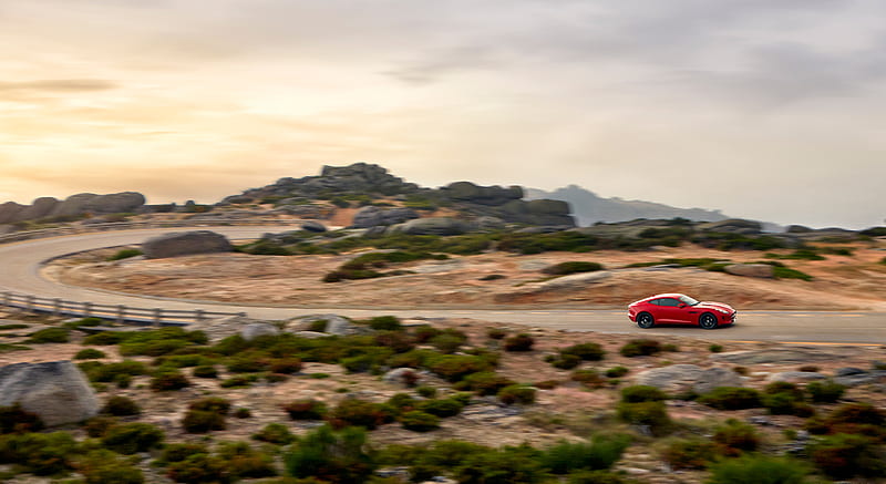 2015 Jaguar F-Type Coupe Salsa Red - Side , car, HD wallpaper
