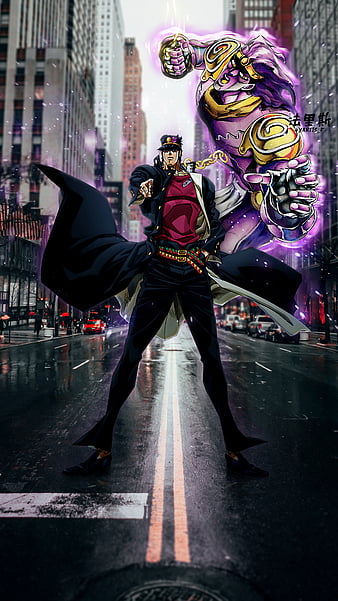 Jotaro Star Platinum, jojo, stardust crusaders, HD phone wallpaper