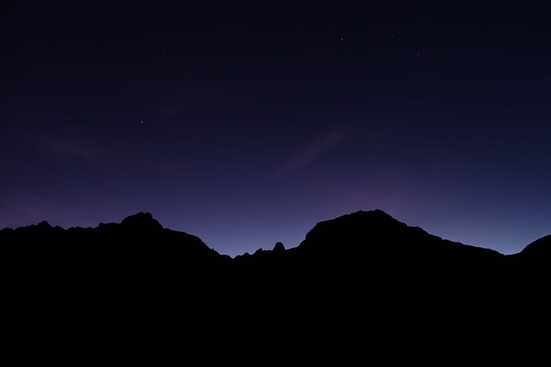Black mountain nature landscape mountains starry night HD wallpaper   Wallpaper Flare