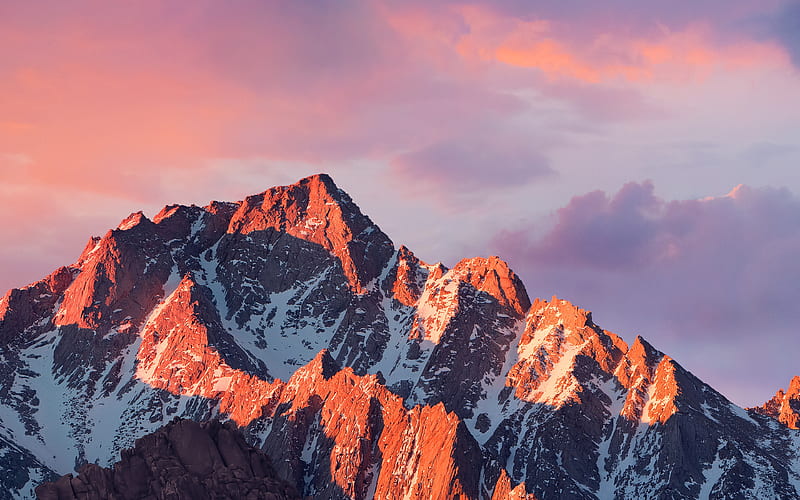 Mountain, nature, snow, sky, Malena-Morgan, HD wallpaper