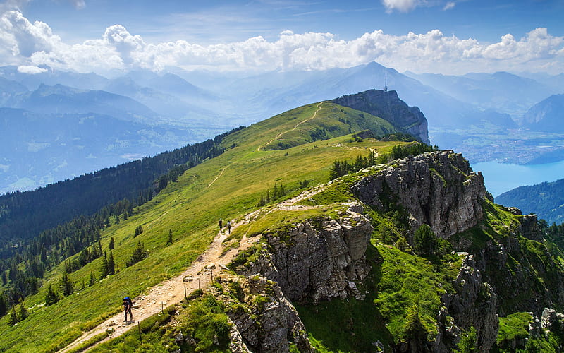 Swiss Bernese Alps Nature Landscape, HD wallpaper