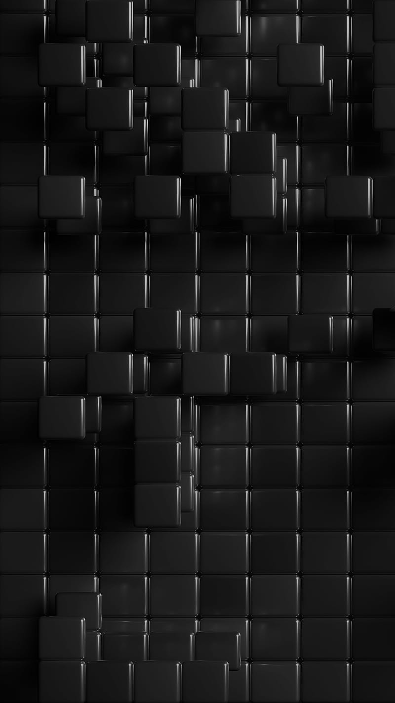 3D black blocks, art, background, dark, iCreate™, low light, minimal,  minimalistic, HD phone wallpaper | Peakpx