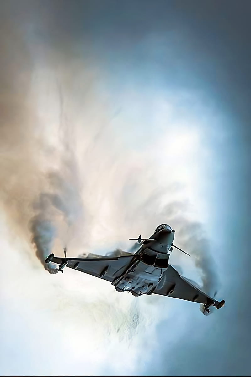 Eurofighter Typhoon, air, aircraft, airplane, eurofighter, jet, jets, military, plane, planes, typhoon, HD phone wallpaper