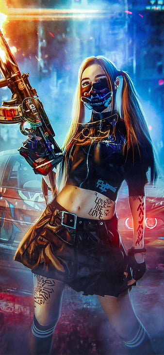 Wallpaper anime, model, cyberpunk, women, cosplay, asian, anime girls,  cyberpunk edgerunners for mobile and desktop, section фантастика,  resolution 6000x2511 - download