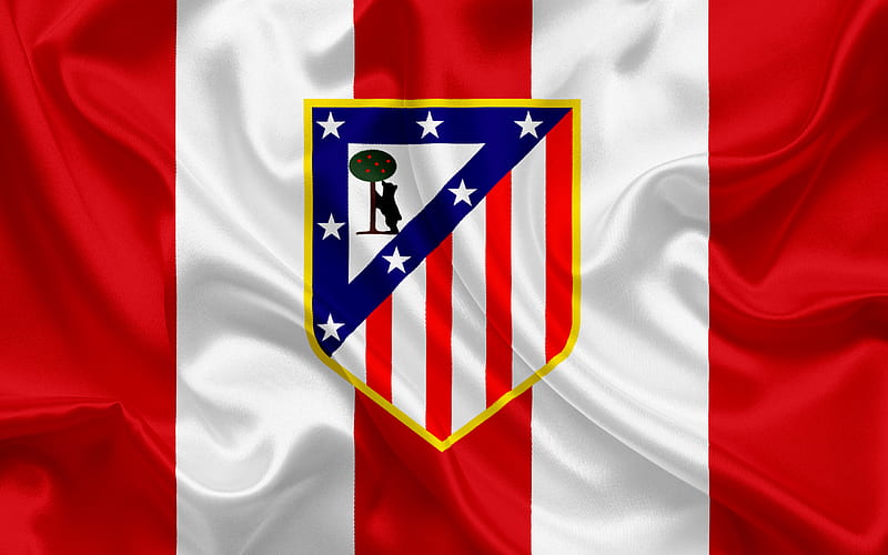 Atletico Madrid, football club, emblem, logo, La Liga, Spain, LFP, Spanish Football Championships, HD wallpaper