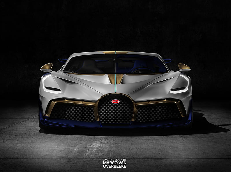 White Bugatti Divo, bugatti-divo, bugatti, 2018-cars, carros, behance, HD wallpaper