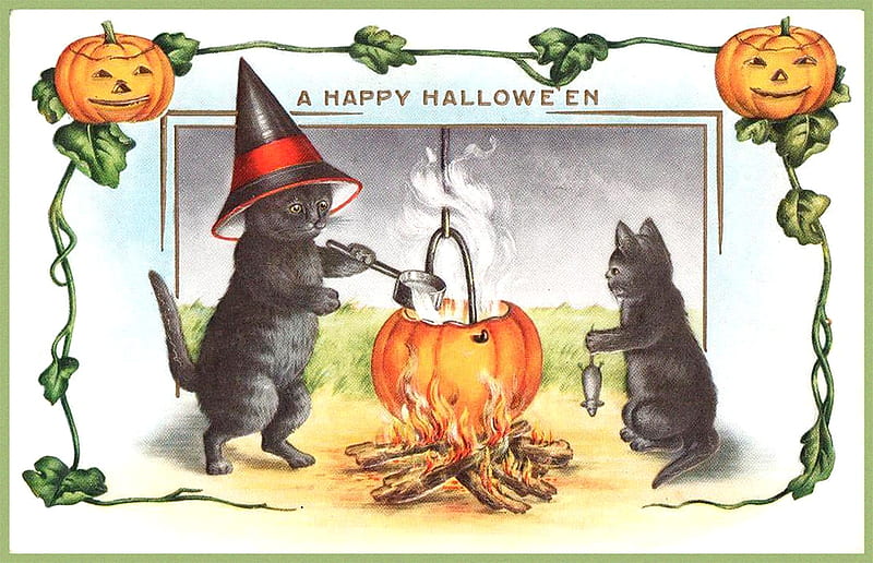Halloween Seamless Pattern Stock Illustration  Download Image Now   Halloween Retro Style Oldfashioned  iStock