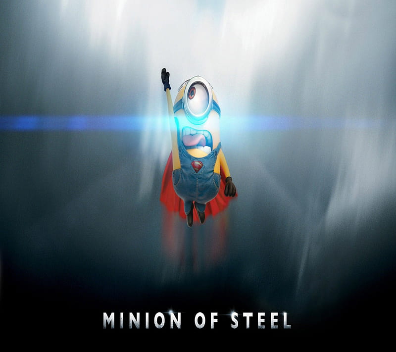 minion of steel, carton, character, comedy, cool, funny, movie, new, superman, HD wallpaper