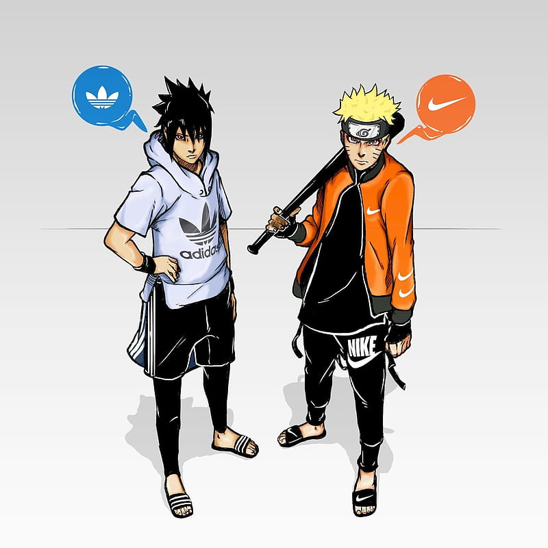 Supreme Duo, naruto, sasuke, supreme naruto, supreme sasuke, supreme anime, supreme, nike, adidas, HD phone wallpaper