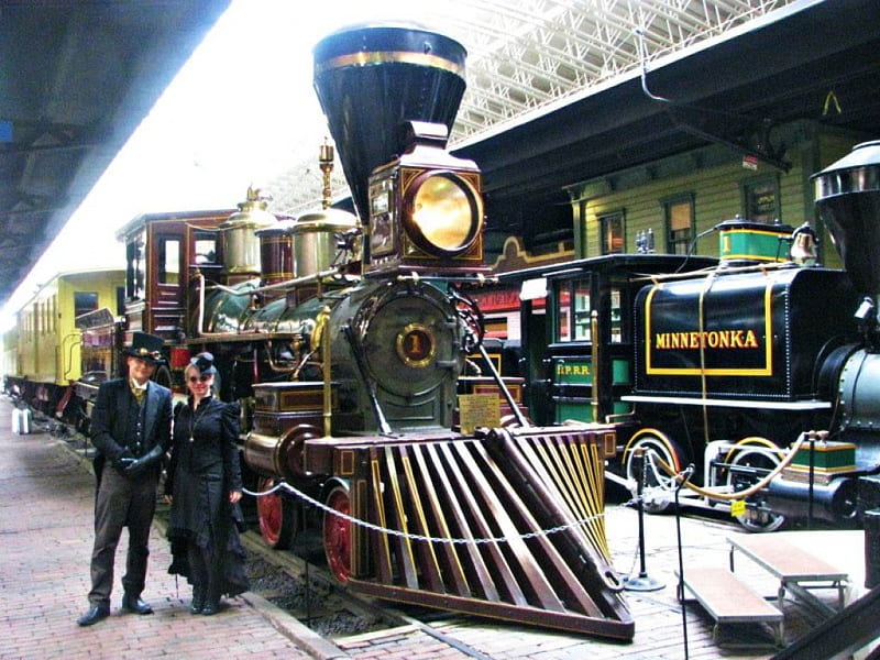 Railroad Museum, railway, locomotive, steam, trains, HD wallpaper