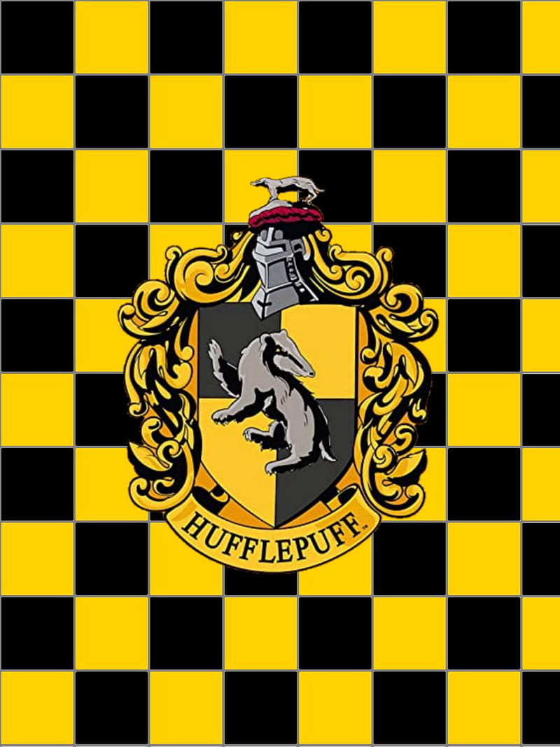Hufflepuff, black, harry, hogwarts, potter, yellow, HD phone wallpaper