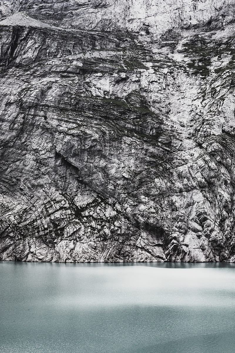 rock, cliff, stone, water, shore, HD phone wallpaper