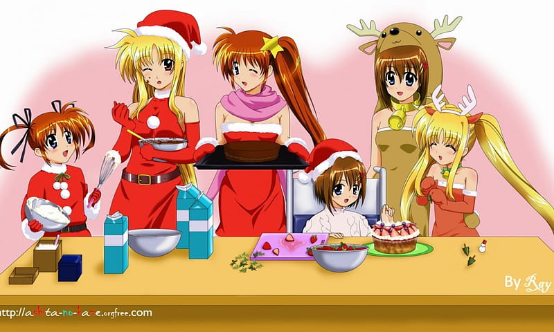 Christmas [Mahou Shoujo Lyrical Nanoha] : r/wholesomeyuri