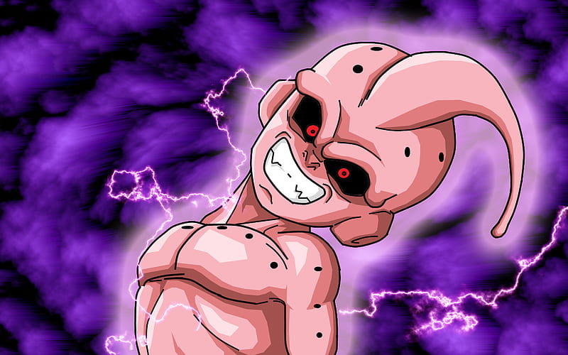 Download Goku battles Majin Buu in the thrilling Buu Saga Wallpaper |  Wallpapers.com