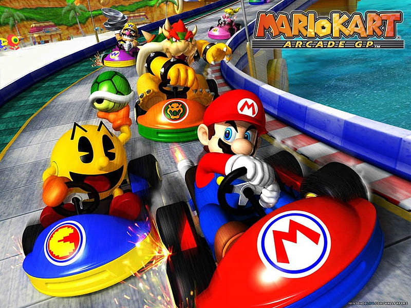Mario Kart Arcade GP, mario, race, arcade, nintendo, HD wallpaper