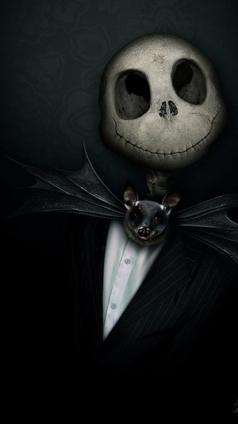 Jack Skeleton, halloween, halloween, cute, HD phone wallpaper