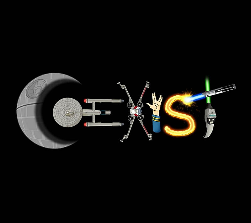 Coexist Wars N Trek, death, enterprise, phaser light, saber, star, HD wallpaper
