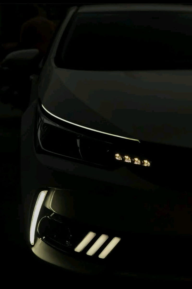 Corolla DSLR, car, dark, power, HD phone wallpaper