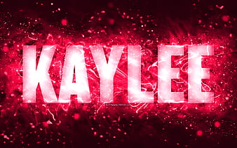 Happy Birtay Kaylee colorful balloon frame, Kaylee name, purple ...
