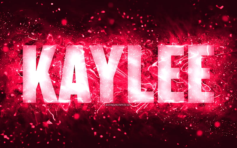 Happy Birtay Kaylee pink neon lights, Kaylee name, creative, Kaylee ...