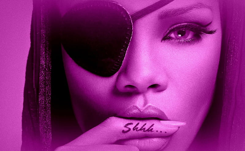 Shhh, model, eye, black, woman, lips, pirate, purple, beauty, pink, HD wallpaper