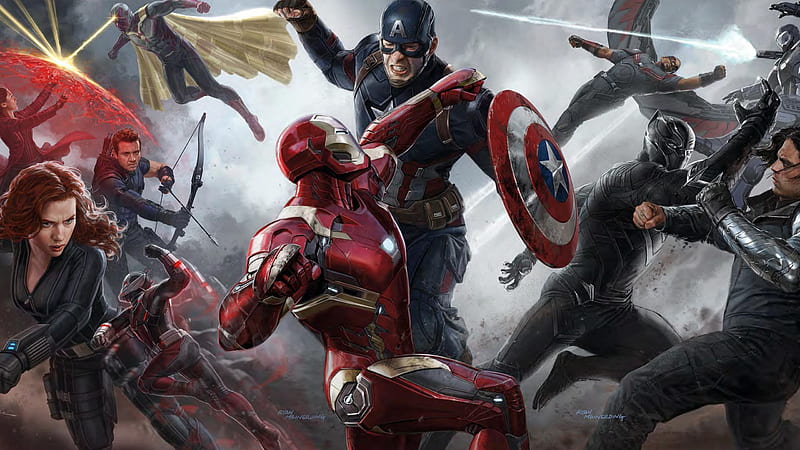 Civil War Movie Art, captain-america-civil-war, movies, super-heroes, 2016-movies, HD wallpaper